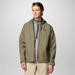 Columbia Men's Ascender Hooded Softshell Jacket Soft Shell Grey Tan Full Zip